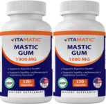 2 Pack – Vitamatic Mastic Gum 1000mg per Serving Support Digestive Func 240 caps