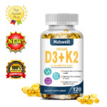 Vitamin K2 (MK7)100mcg with D3 125mcg Complex,Nettle Extract, Immune Bone Health