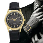 Men’s Business Casual Watch Stainless Steel Leather Watch Retro Quartz Watches