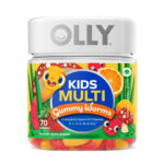 Kids Multivitamin Gummy Worm Supplement, Vitamins A, C, D, E, Bs & Zinc