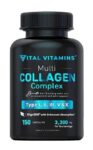 Vital Vitamins Multi Collagen Complex – Type I, II, III, V, X, Grass Fed,