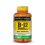 Mason Natural Vitamin B12 3000 mcg Quick Dissolve, Raspberry Flavor, 100 Tablets