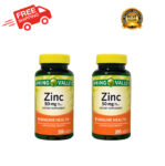 (2 PACK) Spring Valley Zinc Immune Health Dietary Supplement Caplet 50 mg,200 Ct