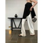 Satin Wide Leg Pants Long Floor Casual Pants Women’s Summer