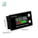 DC8-100V LCD Digital Electricity Meter 6133A Battery Capacity Indicator Lithium LiFePO4 Lead-acid Cell 12V 24V 48V 72V Voltmeter