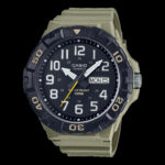 Casio MRW210H-5AV, Men’s Khaki Resin Band, Oversized, 100 Meter, Day/Date, NEW