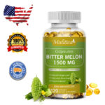 Organic Bitter Melon Extract Capsules 1500mg Blood Sugar Support Digestive Aid