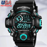 Men’s Waterproof Sports Watch Digital LED Backlight Wristwatch USA