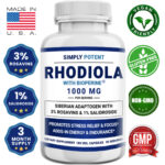 Rhodiola Rosea 1000 mg 180 Vegan Capsules, Mood Support Anxiety & Stress Relief