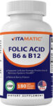 Vitamatic Folic Acid B12 B6 180 Fast Dissolve Tablets