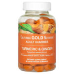 Turmeric with Ginger Gummies, Natural Tropical Fruit, 90 Vegetarian Gummies