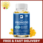 Probiotics 100 Billion CFU Potency Digestive Enzymes Immune Health 120 Capsules