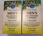 WHOLE Earth & Sea PURE FOOD Men’s 240 Multivitamin & Mineral Tablets