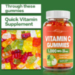 Vitamin C Gummies 1000mg – Ascorbic Acid, Enhance Energy, Support Skin Health