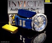 NEW Invicta Men’s 52mm Mechanical Skeleton Russian Diver BLUE TONE SS Watch !!