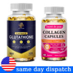 Glutathione Skin Whitening Pills Natural Anti-Aging Supplement Collagen Capsules