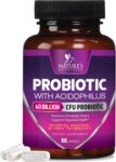 60 Billion CFU Probiotics for Gas, Bloating Relief