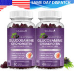 2 Pack 1500mg Glucosamine Chondroitin Gummies MSM Triple Strength Joint Support