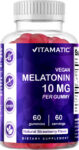 Vitamatic Melatonin 10mg per gummy – 60 Servings – 60 Vegetarian Gummies