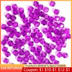 100Pcs 4MM Glass Bicone Shaped Beads Faceted Crystal Beads for for Jewelry Making Bracelet Nacklace Earrings DIY Beading