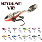 NICEFISH Brand SOYBEAN Metal VIB Lure 7/12/16.5g Spinning Spoon Cicada Vibration Artificial Jig Bait For Sea Bass Pike Fishing