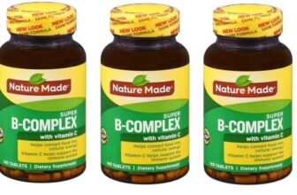 Nature Made Super B-Complex with Vitamin C & Folic Acid 140 Tablets X 3 Packs