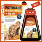 Kids Sanostol Multi-Sanostol Iron Vitamin B6 A C D E Sirup 460 ml Vegetarian