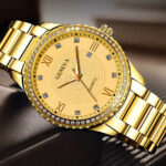 2024 New Men’s Watch Relojes De Hombre Gold Stainless Classic Dial Steel Quartz