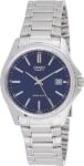 Casio Analog Silver Blue Metal Band Men MTP-1183A-2ADF