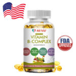 Vitamin B Complex Capsules B1 B2 B3 B5 B6 B7 B9 B12 Folic Acid & Biotin Energy