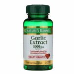 Nature’s Bounty Garlic Extract 1000mg Supplement Heart Health Support 100 Count