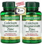 2 Pack Calcium Magnesium Zinc + Vitamin D3 200 Caplets Bone Muscle Immune Health