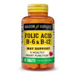 Mason Natural Heart Formula Folic Acid with B6 and B12 – 90 Tablets