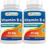 2 Pack Best Naturals Vitamin B6 25mg 120 Tablets