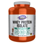 NOW FOODS Whey Protein Isolate, Creamy Chocolate Powder – 5 lbs.