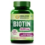 Himalayan Organics Biotin 10,000mcg Supplement with Keratin & Multivitamin |