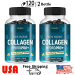 Collagen – with Hyaluronic Acid – for Healthy Skin and Nails 120 Caps- 2 Bottles