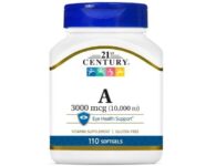 A 10, 000 I.U. Softgels 110Count Vetamin A Eye health 3000mcg Vetamin Supplement