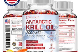 Antarctic Krill Oil 2000mg – with Omega-3 EPA, DHA , Astaxanthin & Phospholipids