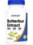 Nutricost Butterbur Extract Capsules (75mg) 120 Capsules – Gluten Free & Non-GMO