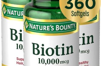 3 Pack Biotin 10000 mcg 360 Softgels (3×120) Vit. B7 For Healty Hair Skin Nails