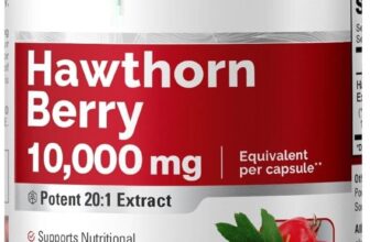 Hawthorn Berry 10000mg 180 Caps Heart Health/Blood Pressure Crataegus oxyacantha