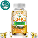 Vitamin K2(200mcg) + Vitamin D3(5000 IU) 120 Softgels Immune,Bone & Heart Health