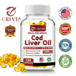 Wild Icelandic Cod Liver Oil Capsules – Omega-3 EPA, DHA -Brain & Immune Support