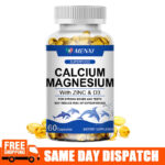 Magnesium Zinc Vitamin D3 Calcium 1000 MG Complex (60 Capsules)-High Absorption