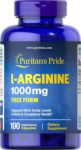 Puritan’s Pride L-arginine 1000 Mg Capsules, 100 Count, White, (4332490165)