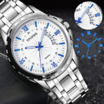 Waterproof Men’s Watch Classic Stainless Steel Quartz Sports Business Wristwatch