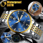 Luminous Men Watch Stainless Steel Quartz Classic Business Waterproof Wristwatch