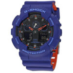 Casio Men’s Watch G-Shock Ana-Digi Dial Blue Resin Strap Dive GA100L-2A