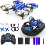 Oddire Mini Drone for Kids 8-12 & Adults, Drones & Cars 2 in 1 Toy with Blue